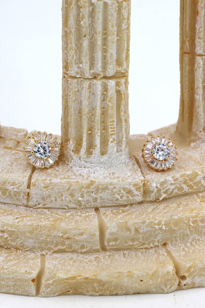 shining small crystal earrings