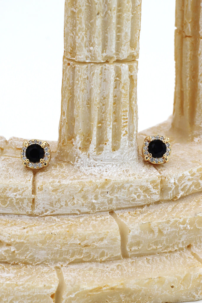 simple golden crystal earrings