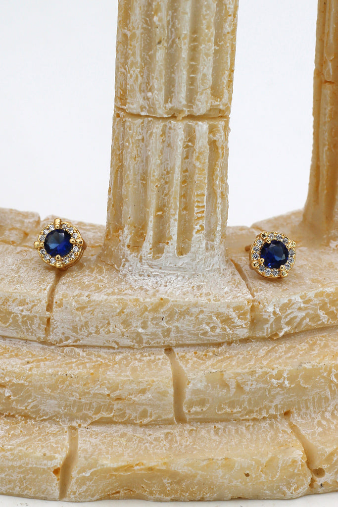 simple golden crystal earrings