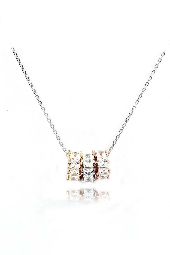 shimmering gold crystal Ring necklace set