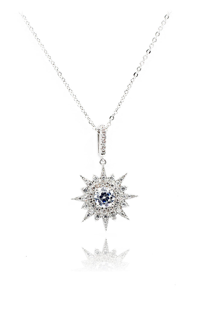 polaris earrings necklace crystal set