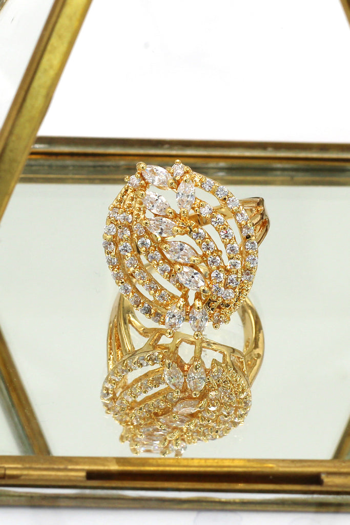 shining small crystal ring