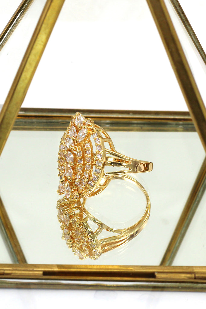 shining small crystal ring