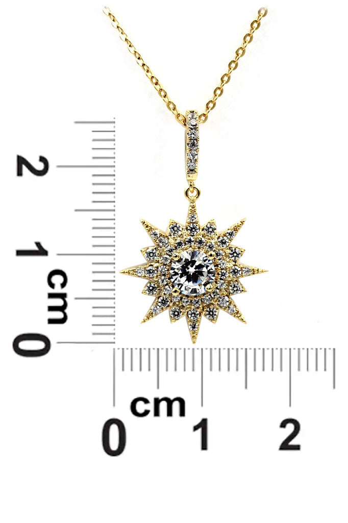 shiny star crystal necklace