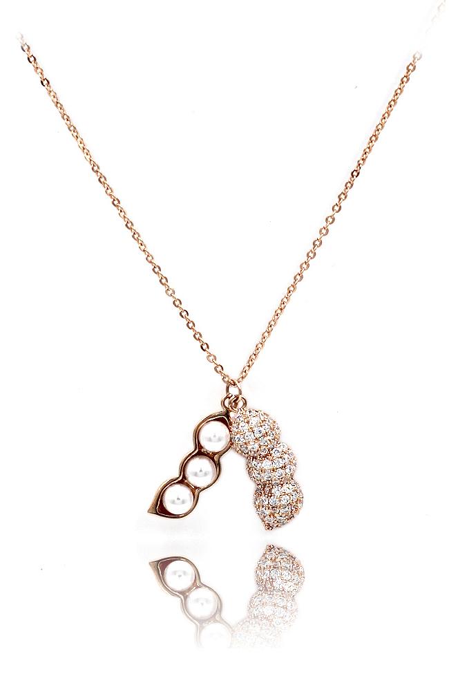 Elegant Pearl Peanut Butterfly Necklace Set