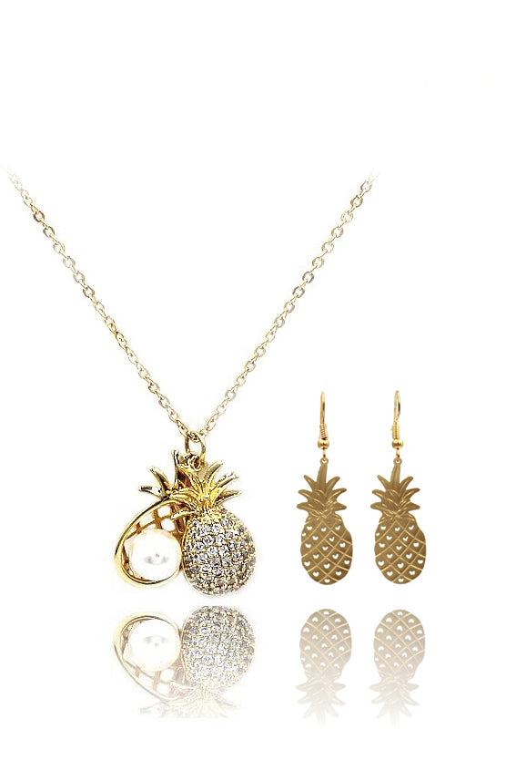 Fashion pineapple earrings set