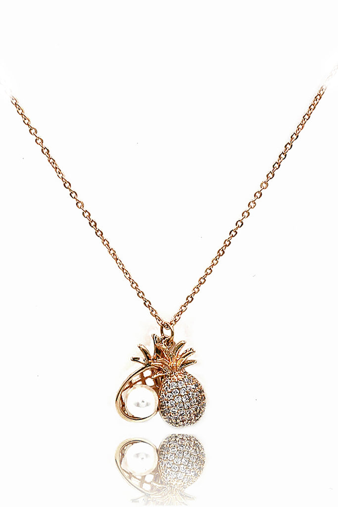 Fashion simple pineapple pearl earrings set