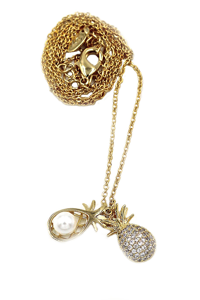 Temperament pineapple pearl necklace