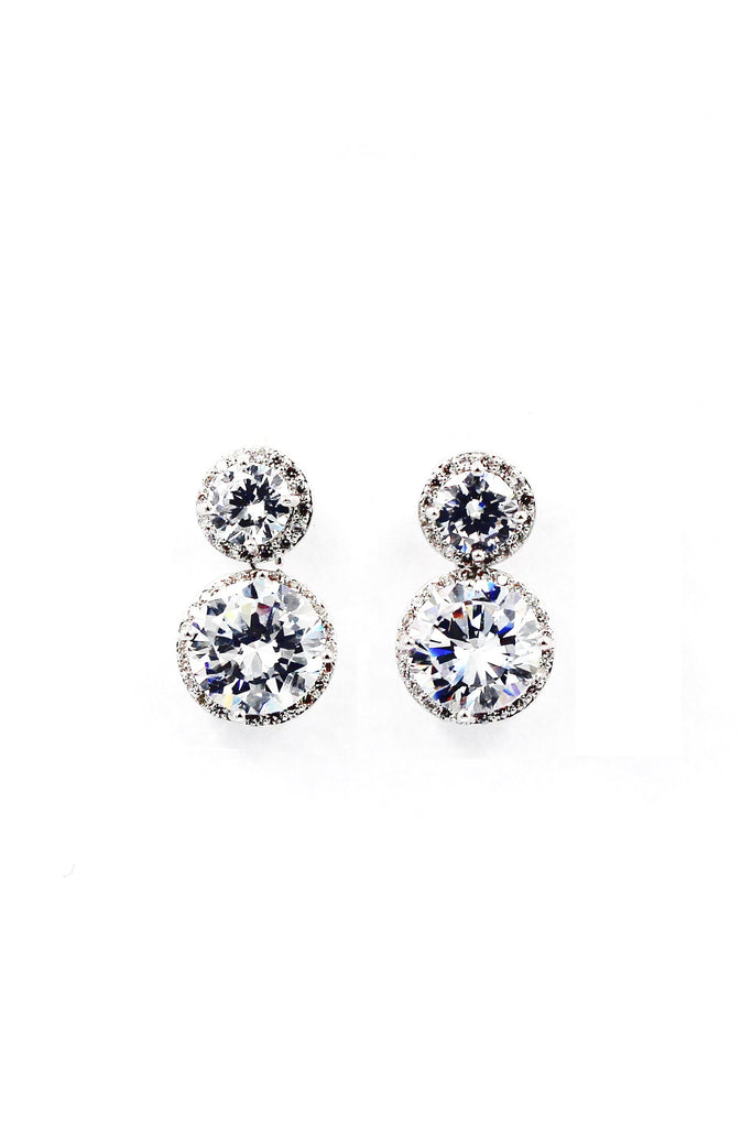 shiny crystal earrings necklace set
