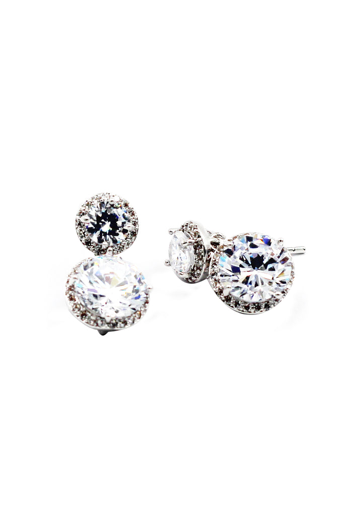 delicate sparkling crystal earrings