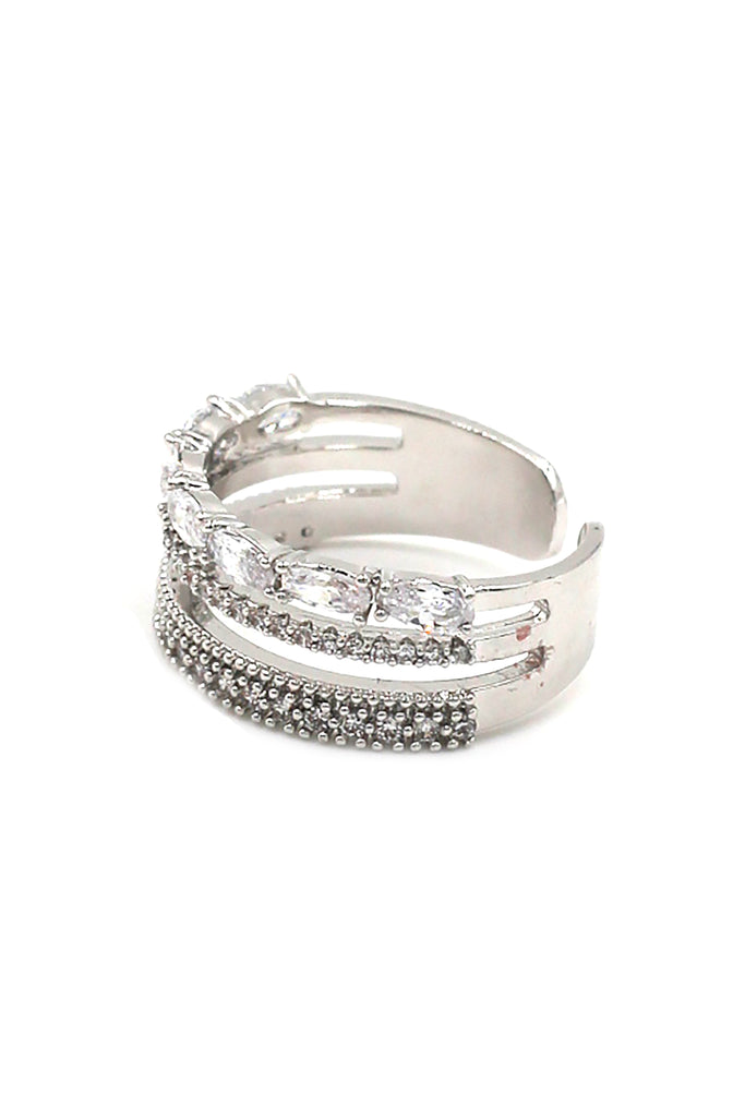 Fashion golden shiny crystal bracelet ring set