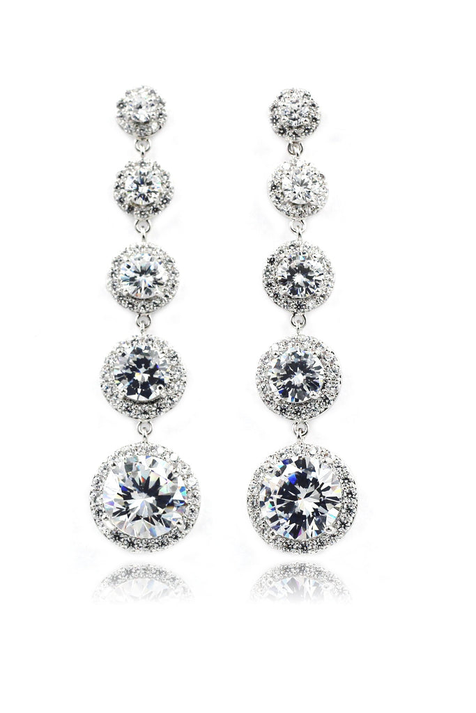 noble crystal earrings necklace set
