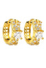 lovely crystal gold earrings