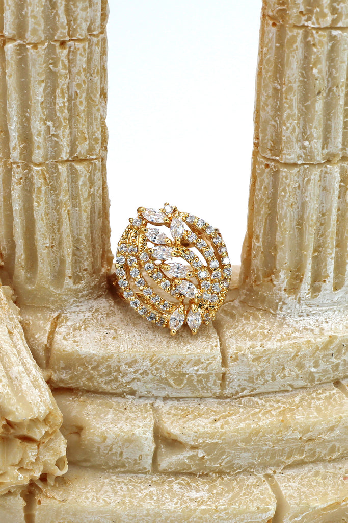 shining small crystal ring