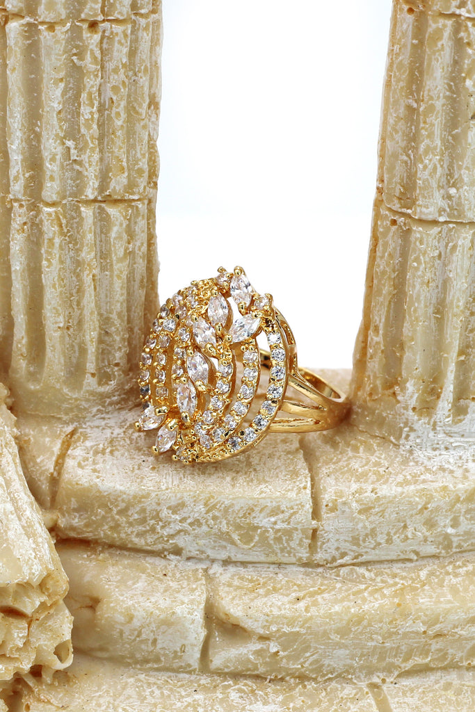 shining small crystal ring