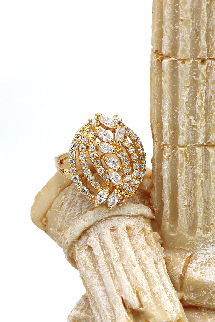 shining small crystal ring