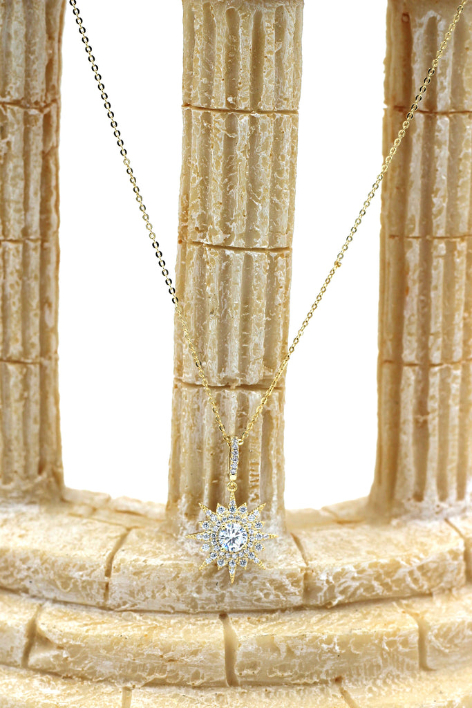 shiny star crystal necklace