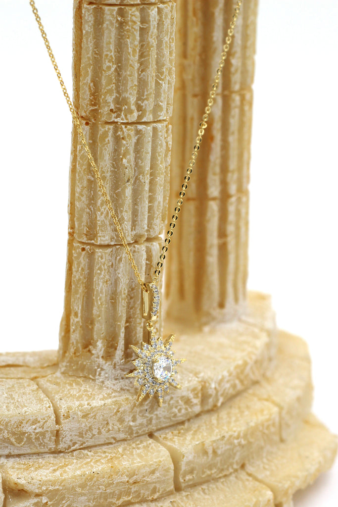 shiny star crystal necklace