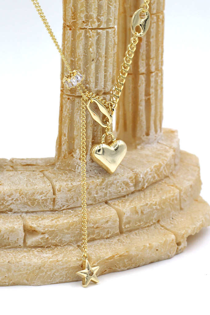 Fashion heart-shaped star necklace set