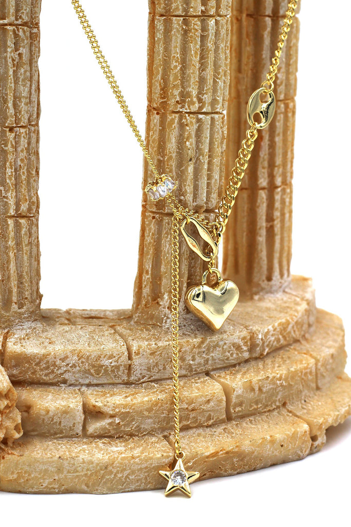 Fashion heart-shaped star necklace set