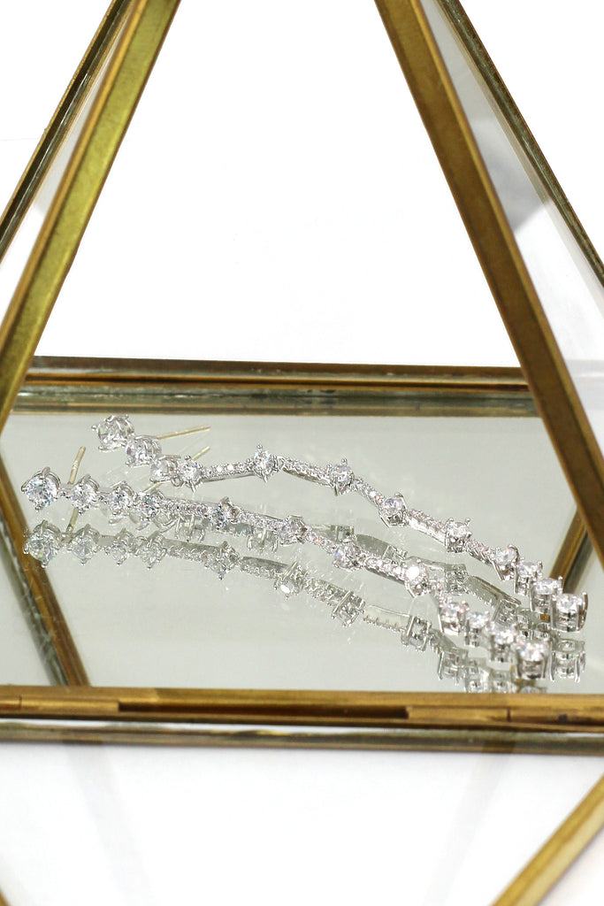 mini crystal pendant earrings