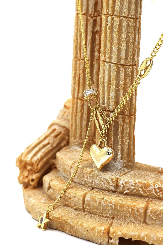 Fashion heart-shaped star necklace set