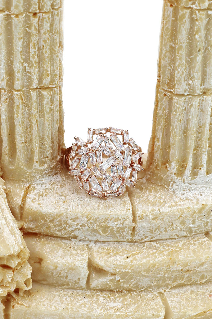 fashion elegant crystal necklace ring set