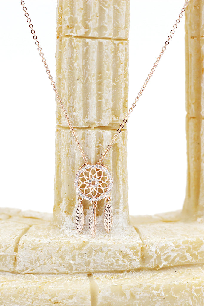 fashion dreamcatcher crystal necklace