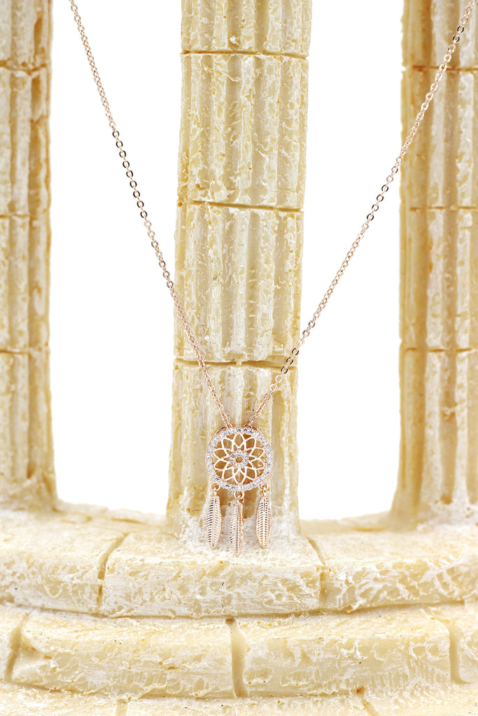 fashion dreamcatcher crystal necklace