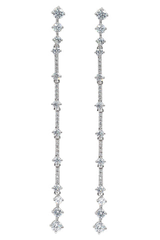 Shiny elegant bow crystal earrings