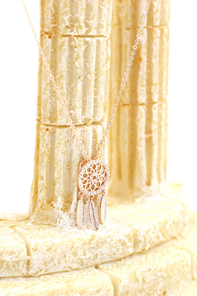 fashion dreamcatcher crystal necklace