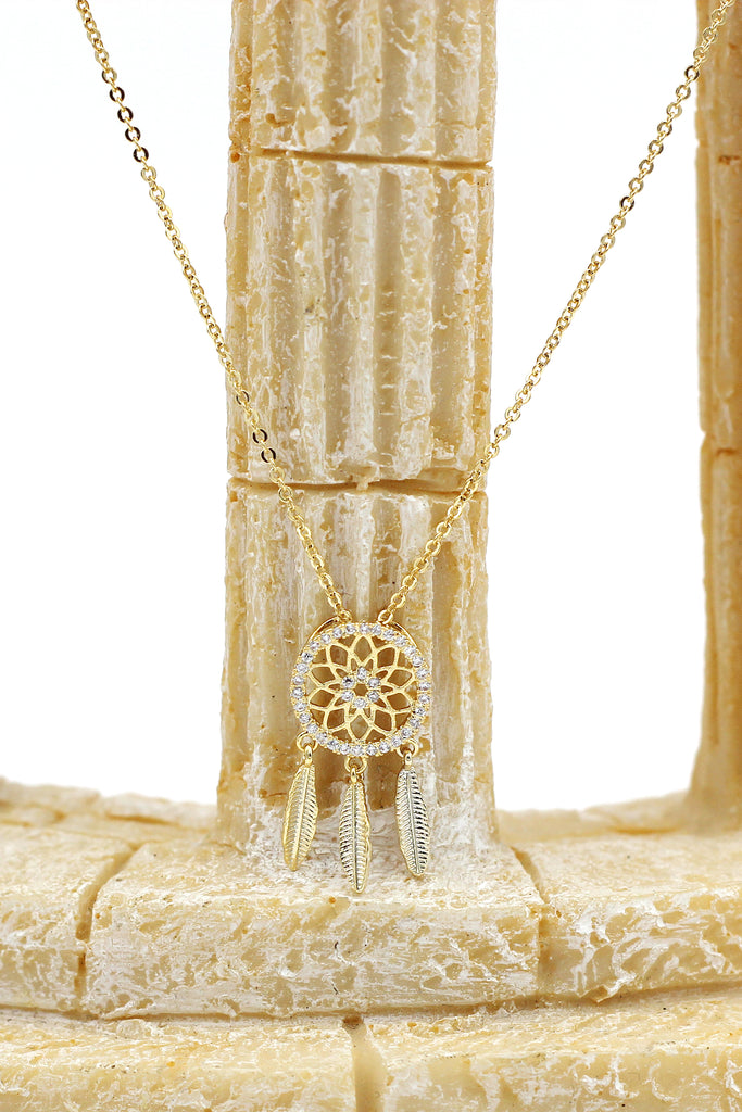 fashion dreamcatcher crystal necklace