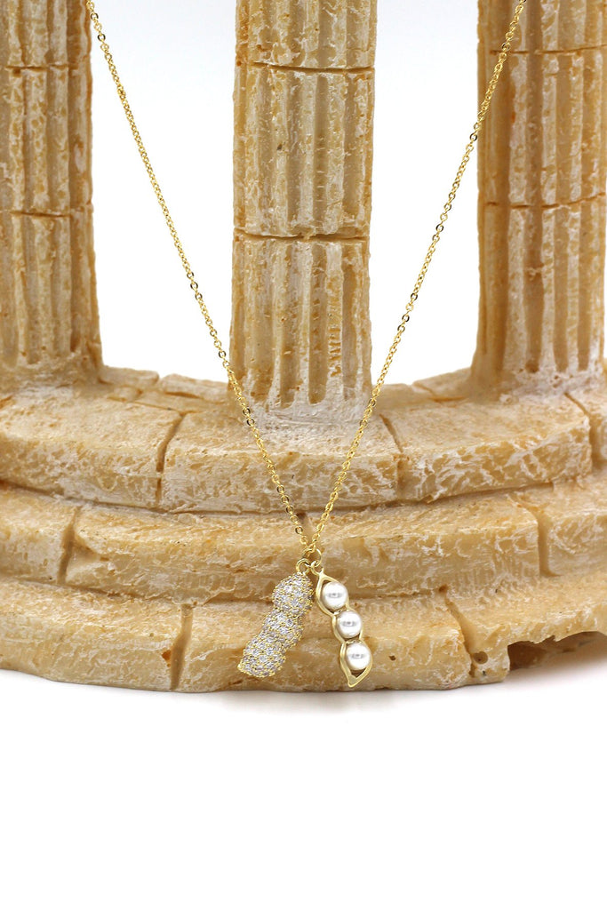 Fashion peanut round pearl necklace set