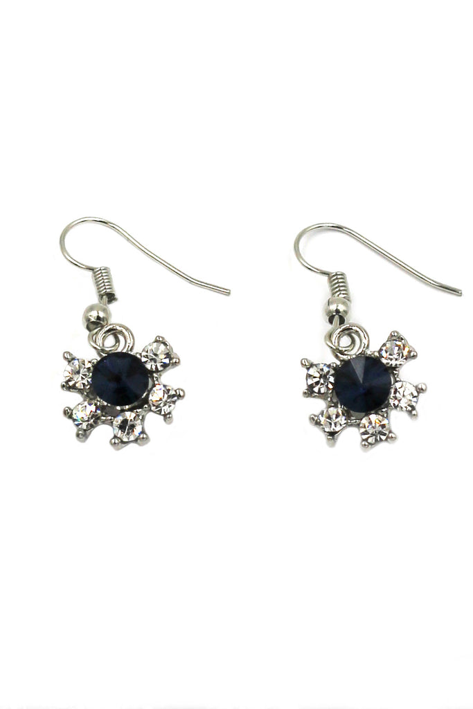 classic crystal necklace earrings set