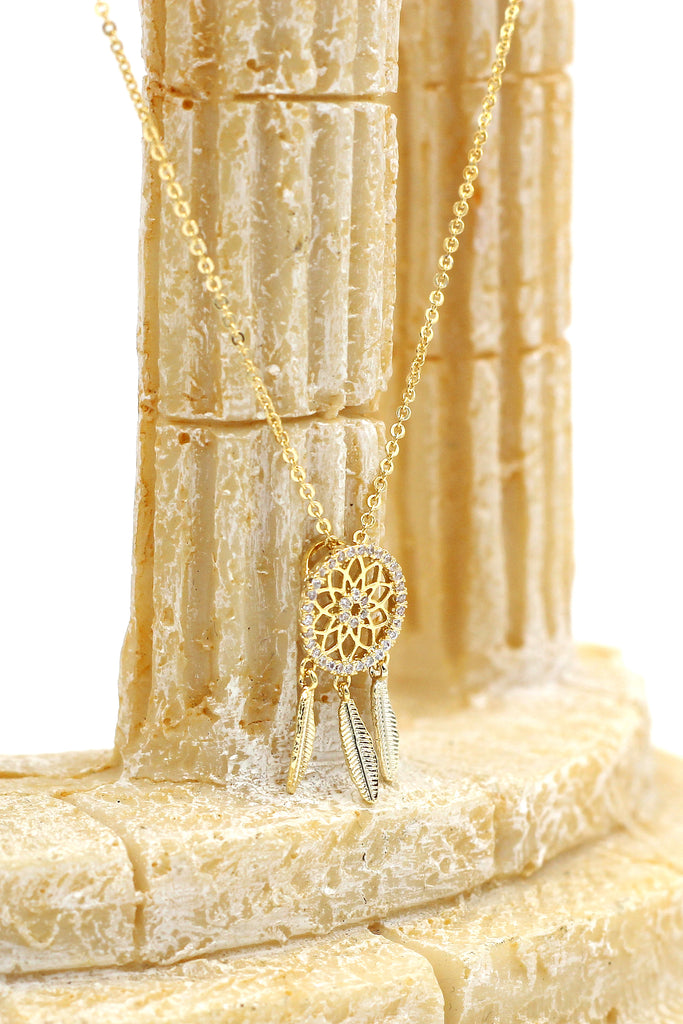 fashion dreamcatcher crystal necklace