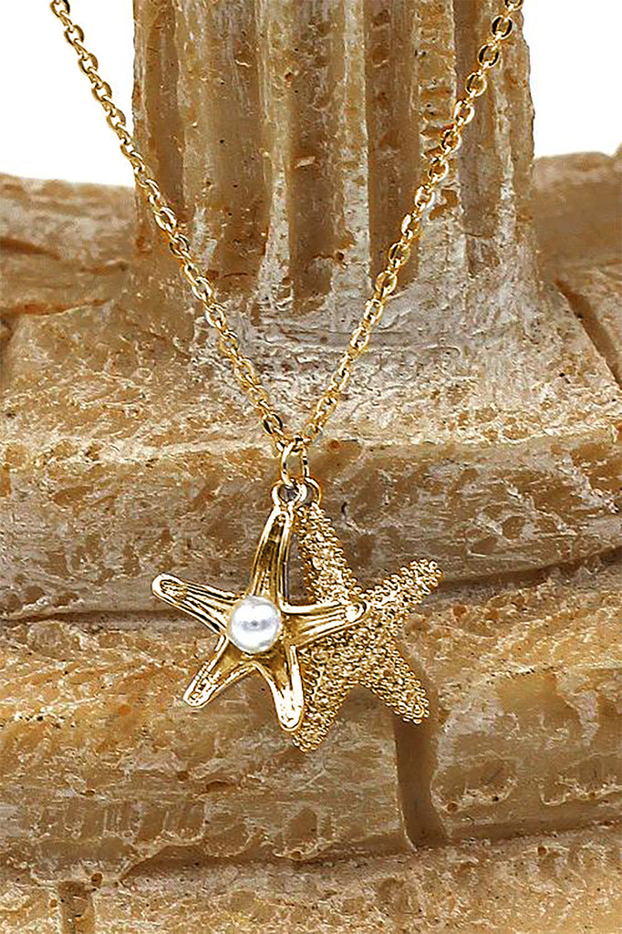 Fashion starfish pearl necklace