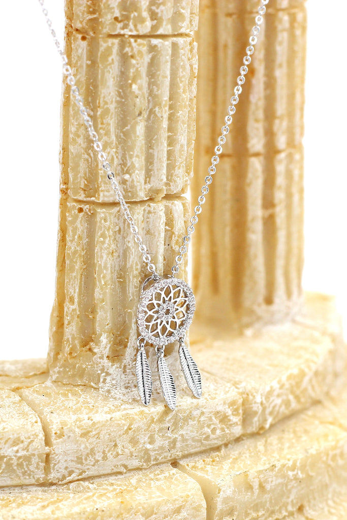 fashion dreamcatcher crystal necklace