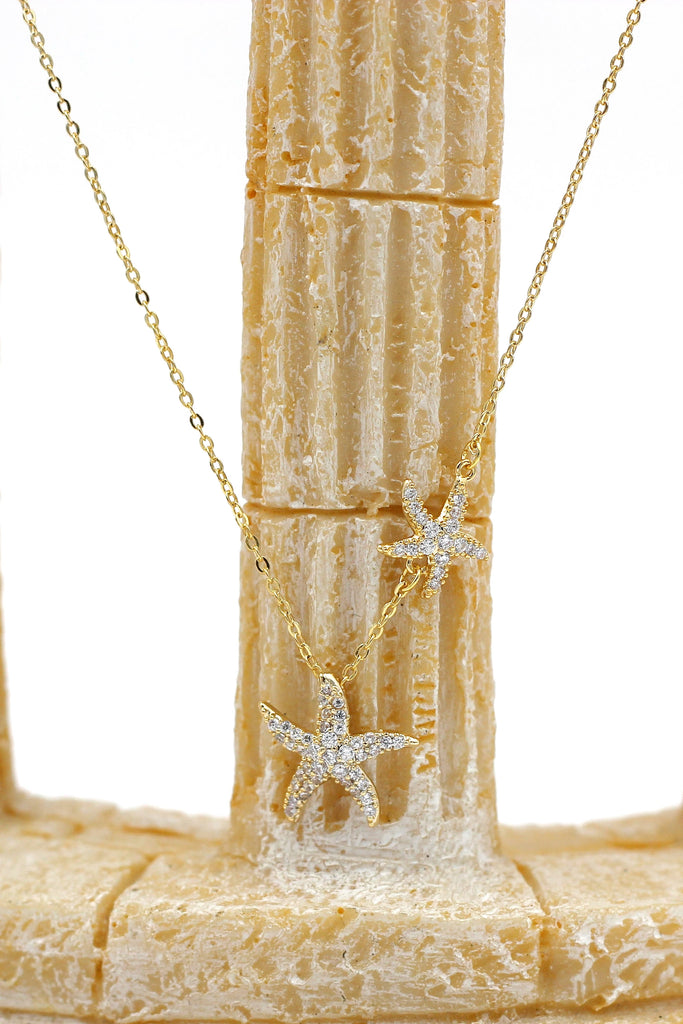 hot sale crystal star earrings necklace set