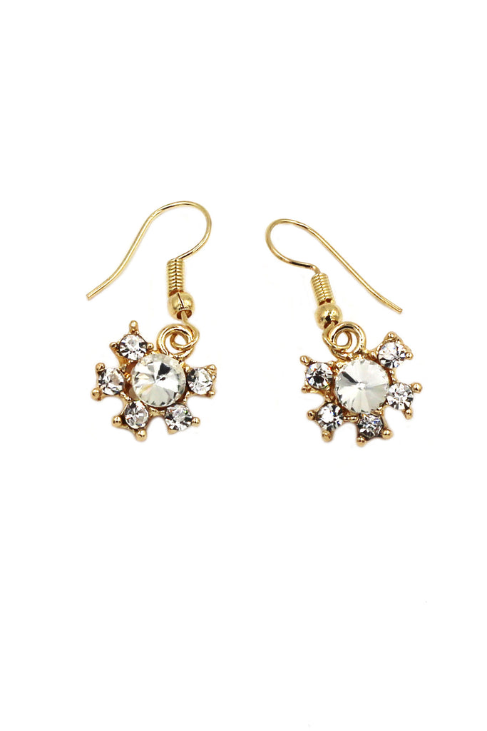 classic crystal necklace earrings set