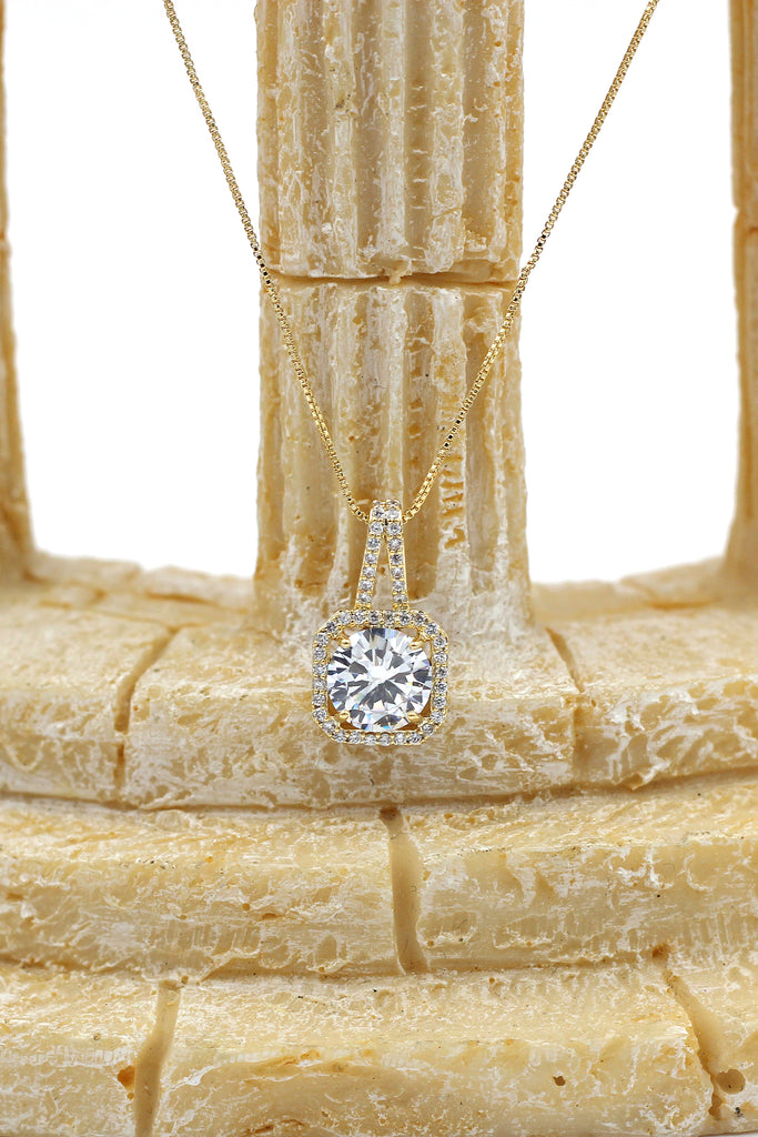 fashion wild square crystal necklace