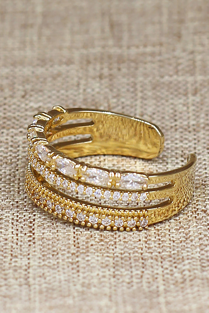 small fashion open crystal ring