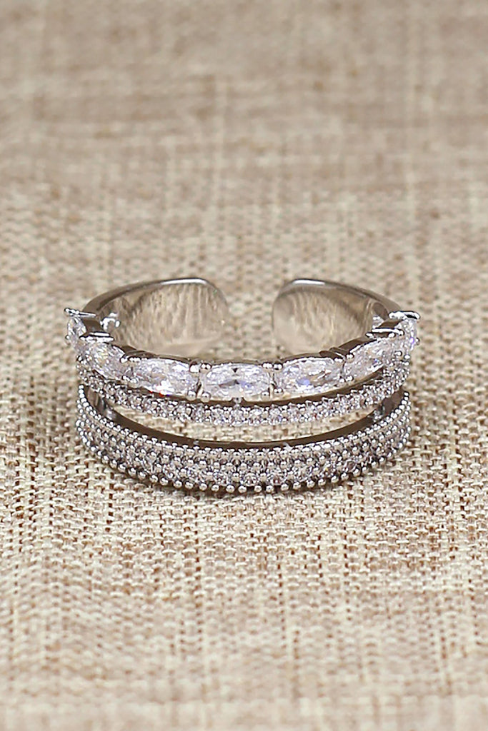 Fashion golden shiny crystal bracelet ring set