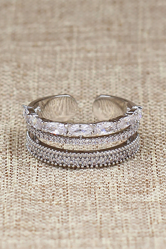small fashion open crystal ring