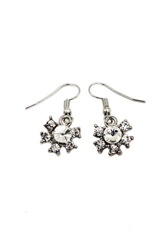 classic crystal necklace earrings set