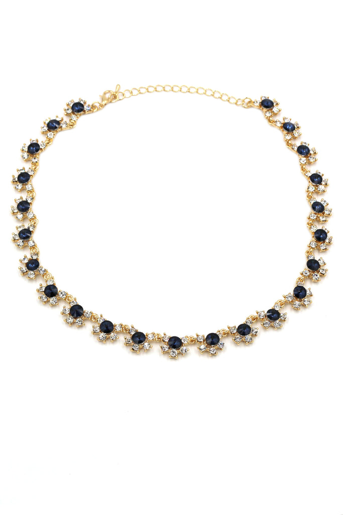 classic crystal necklace earrings set