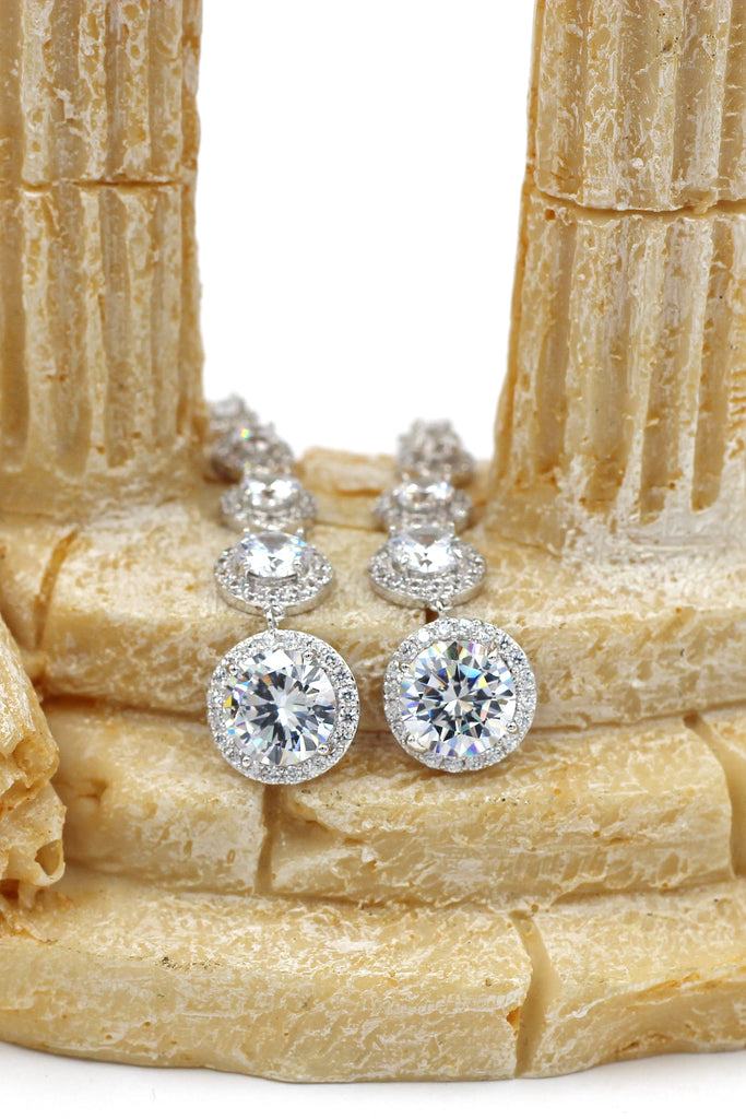 beautiful silver pendant earrings