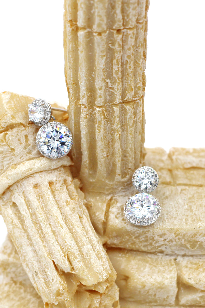 delicate sparkling crystal earrings