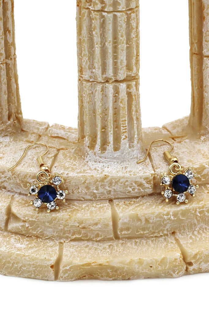 classic crystal necklace earrings set