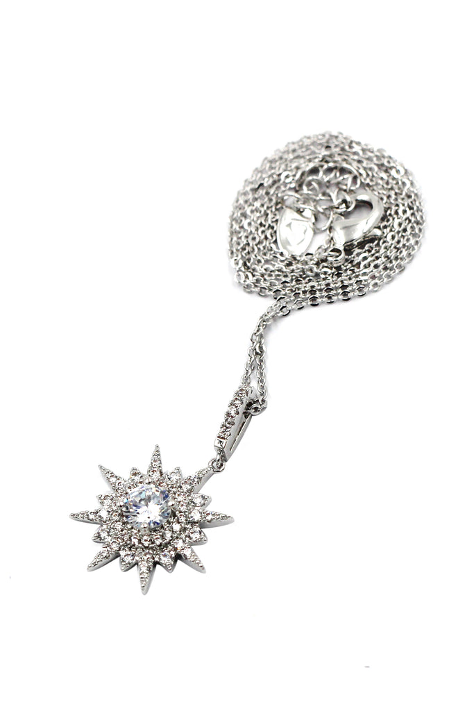 shiny star crystal necklace