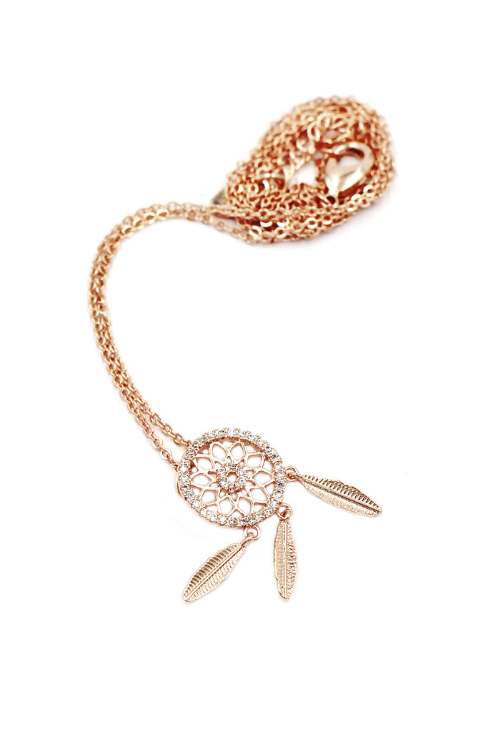 fashion dreamcatcher crystal necklace